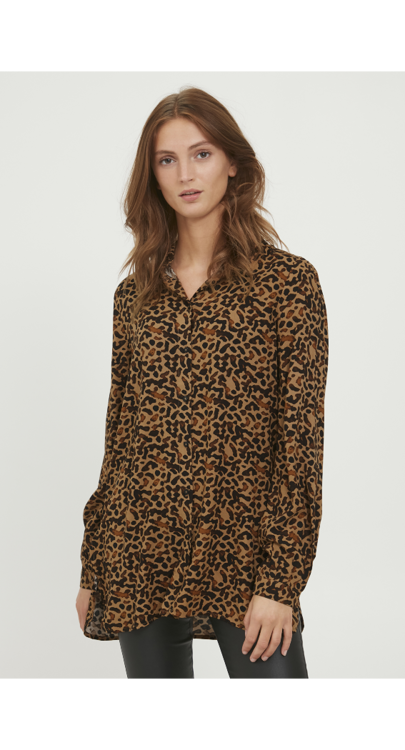 skjorte med leopard print